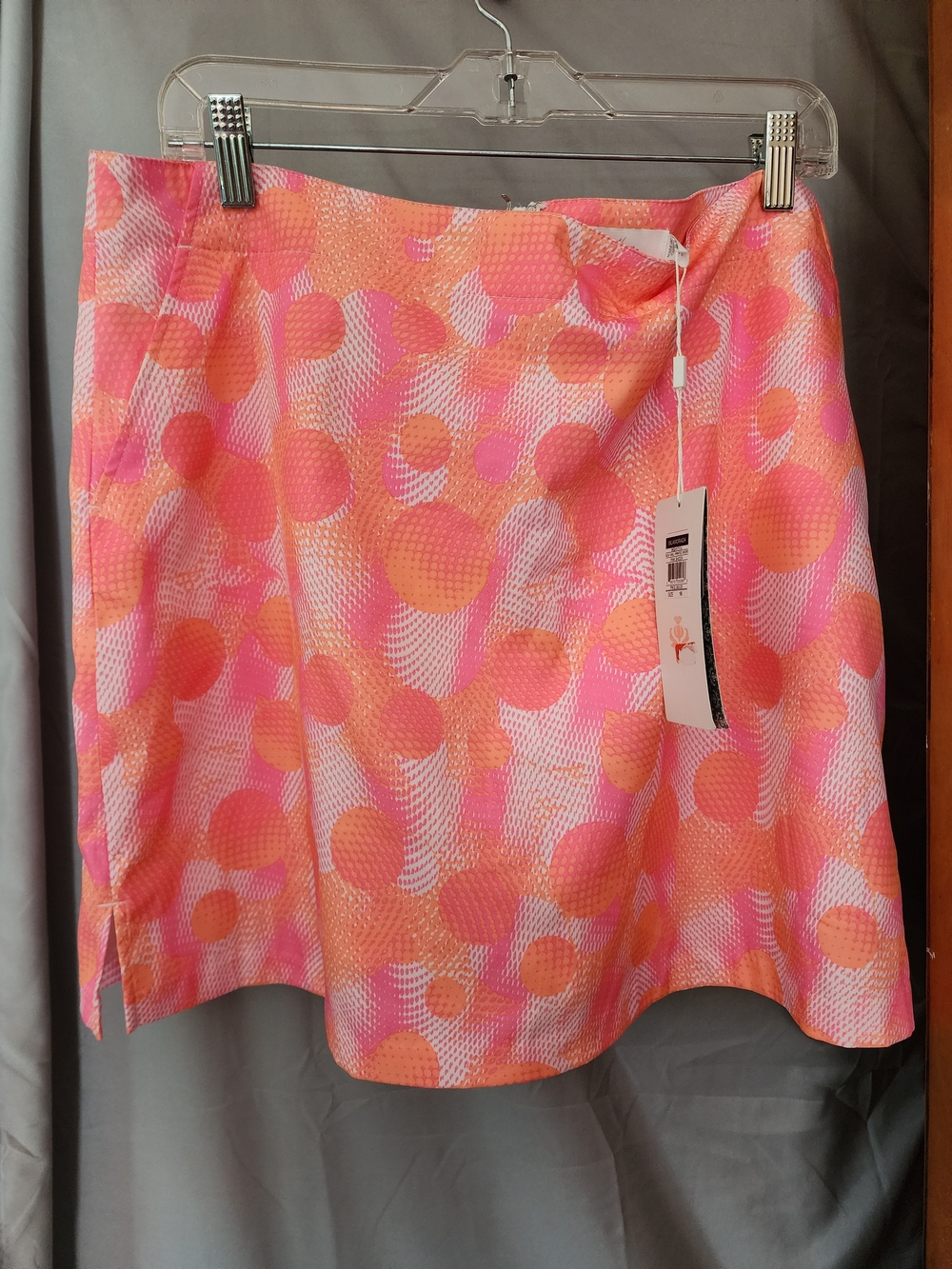 Lady Hagen Gold Pink & Orange Patterned Women’s Skort Size 16